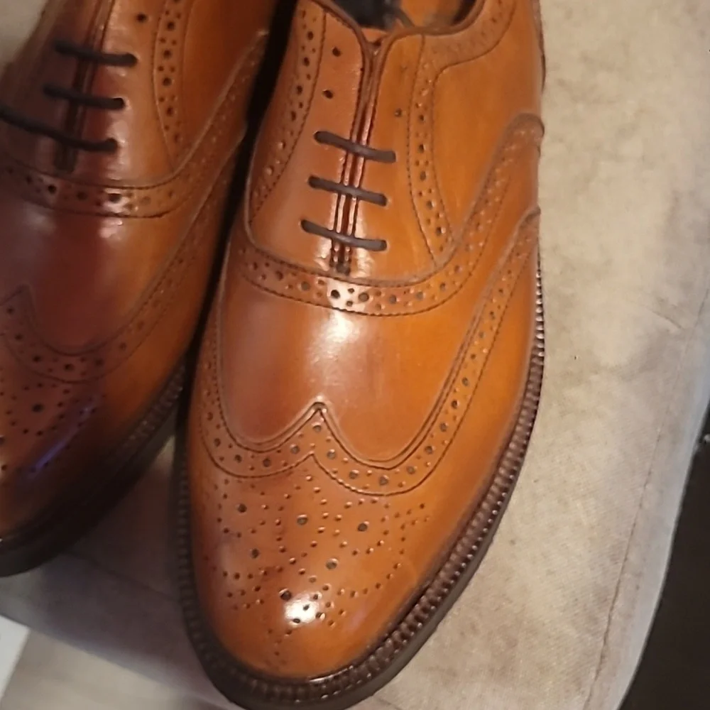 VINTAGE FRENCH SHRINER ST. LOUIS LEATHER DRESS SHOES Size 7m - Picture 2 of 8